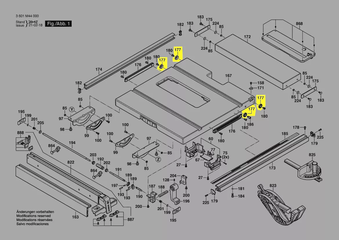 Coulissant réf. 1 609 B06 802 Bosch